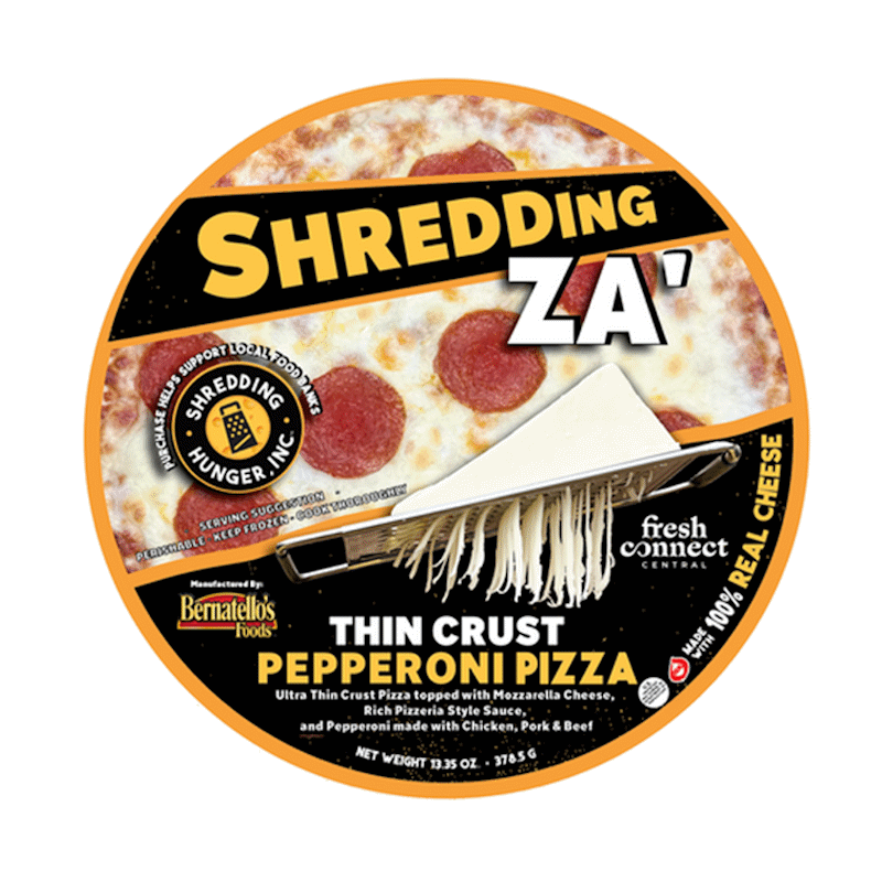 Frozen Pepperoni Pizza | Individually wrapped frozen pepperoni pizza, ready to bake.